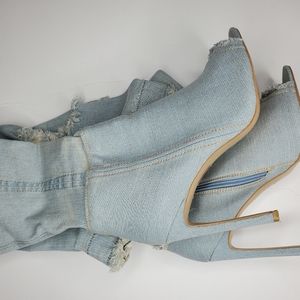 Denim OTK boot 10